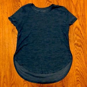 Light blue shirt from old Navy. longer in the back